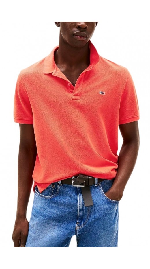 TOMMY JEANS SLIM ESSENTIAL GD POLO T-SHIRT ΜΠΛΟΥΖΑ ΑΝΔΡΙΚΗ ORANGE