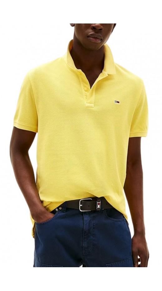 TOMMY JEANS SLIM ESSENTIAL GD POLO T-SHIRT ΜΠΛΟΥΖΑ ΑΝΔΡΙΚΗ YELLOW