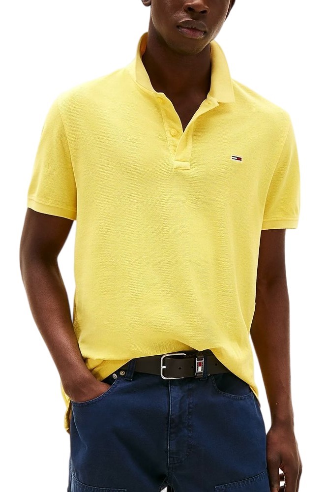TOMMY JEANS SLIM ESSENTIAL GD POLO T-SHIRT ΜΠΛΟΥΖΑ ΑΝΔΡΙΚΗ YELLOW