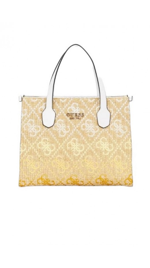 GUESS SILVANA 2 COMP TOTE ΤΣΑΝΤΑ ΓΥΝΑΙΚΕΙΑ WHITE