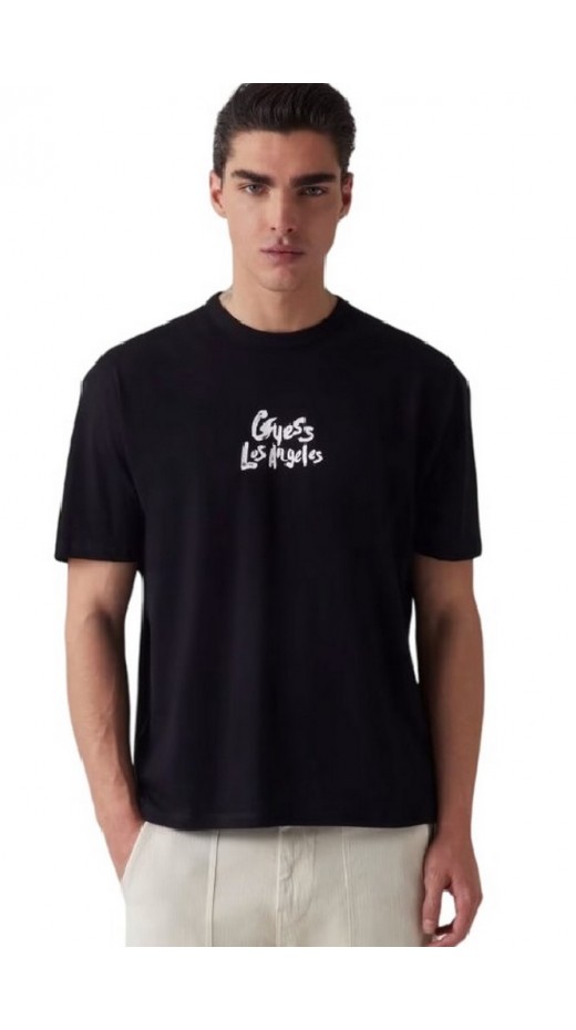 GUESS CN PATCH AT BACK TEE T-SHIRT ΜΠΛΟΥΖΑ ΑΝΔΡΙΚΗ BLACK