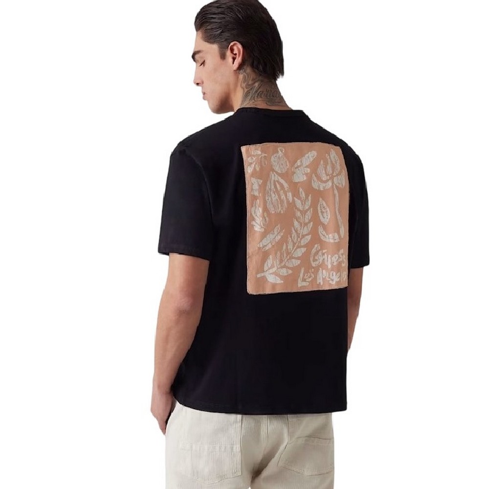 GUESS CN PATCH AT BACK TEE T-SHIRT ΜΠΛΟΥΖΑ ΑΝΔΡΙΚΗ BLACK