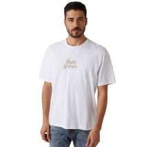 GUESS CN PATCH AT BACK TEE T-SHIRT ΜΠΛΟΥΖΑ ΑΝΔΡΙΚΗ WHITE