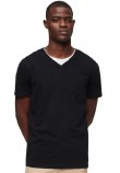 SUPERDRY  V NECK SLUB T-SHIRT ΜΠΛΟΥΖΑ ΑΝΔΡΙΚΗ BLACK