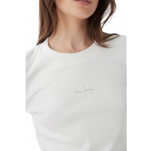 CALVIN KLEIN JEANS A MONOGRAM BABY T-SHIRT  ΜΠΛΟΥΖΑ ΓΥΝΑΙΚΕΙΑ BRIGHT WHITE