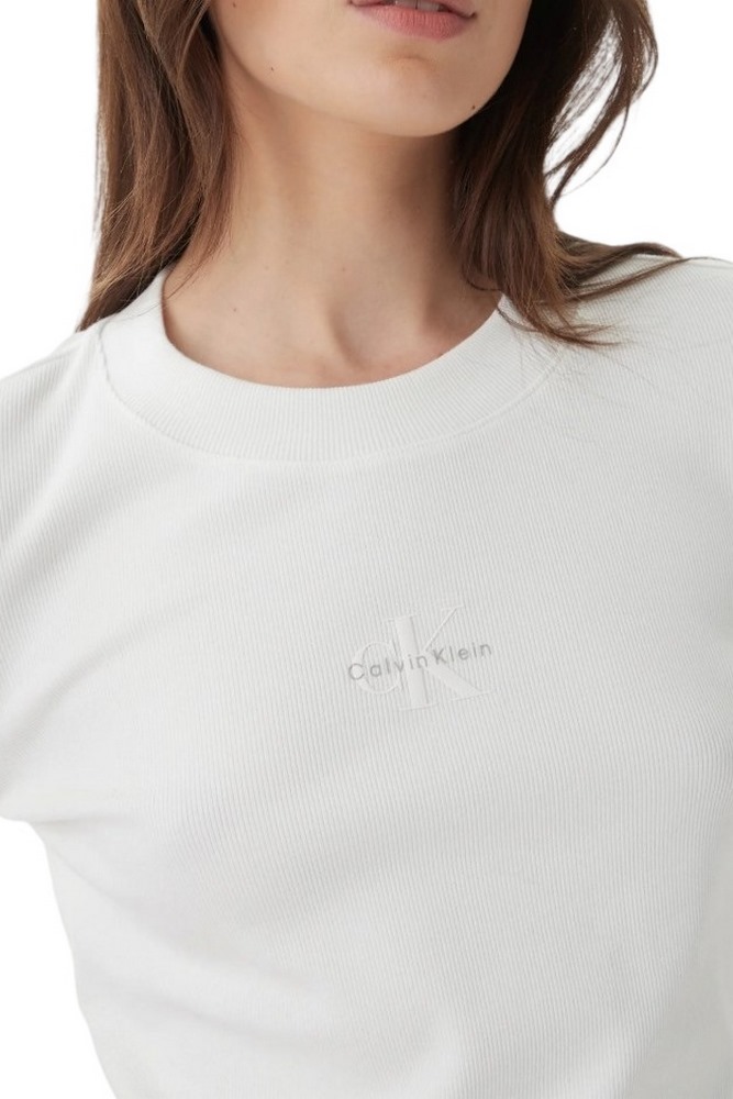 CALVIN KLEIN JEANS A MONOGRAM BABY T-SHIRT  ΜΠΛΟΥΖΑ ΓΥΝΑΙΚΕΙΑ BRIGHT WHITE