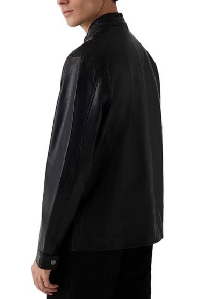 GUESS PU LEATHER BIKER ΜΠΟΥΦΑΝ ΑΝΔΡΙΚΟ BLACK