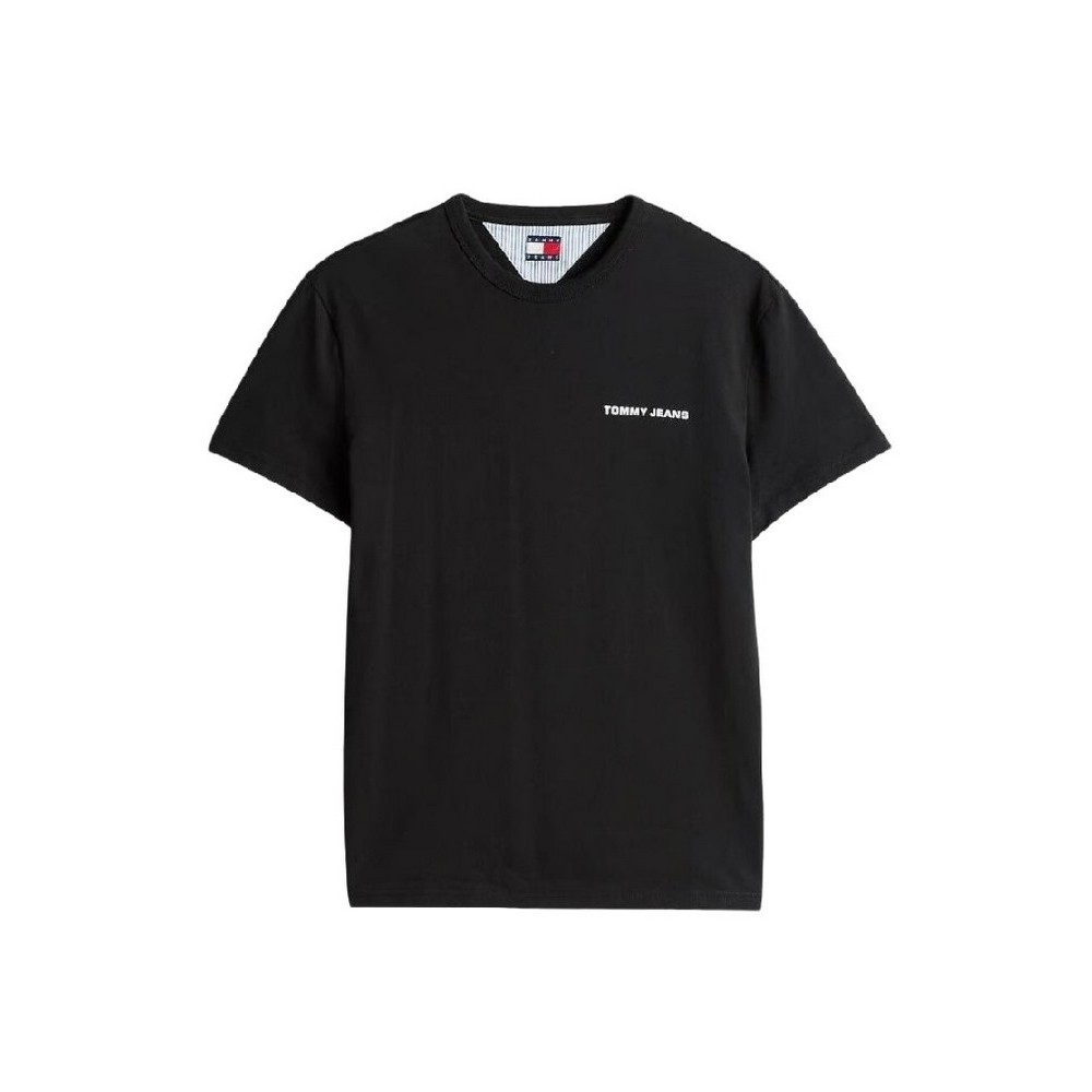 TOMMY JEANS SLANTED CREST GRAPHIC TEE T-SHIRT ΜΠΛΟΥΖΑ ΑΝΔΡΙΚΗ BLACK