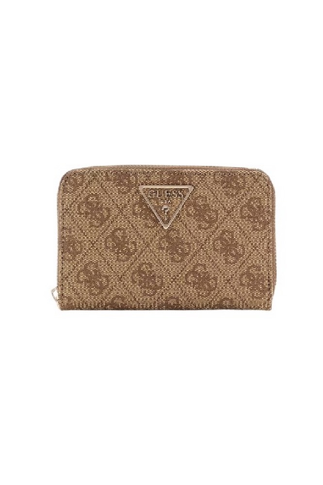 GUESS LAUREL SLG MEDIUM ZIP AROUND ΠΟΡΤΟΦΟΛΙ ΓΥΝΑΙΚΕΙΟ LATTE