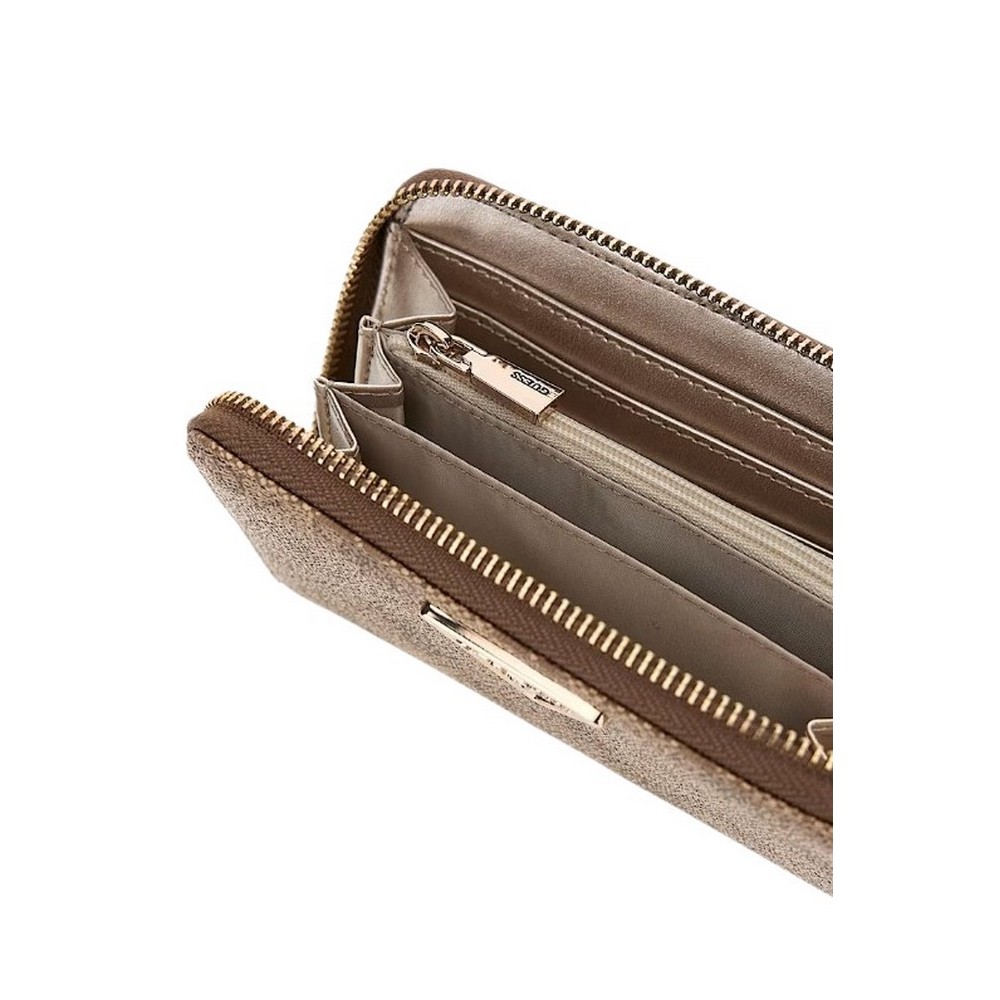GUESS LAUREL SLG MEDIUM ZIP AROUND ΠΟΡΤΟΦΟΛΙ ΓΥΝΑΙΚΕΙΟ LATTE