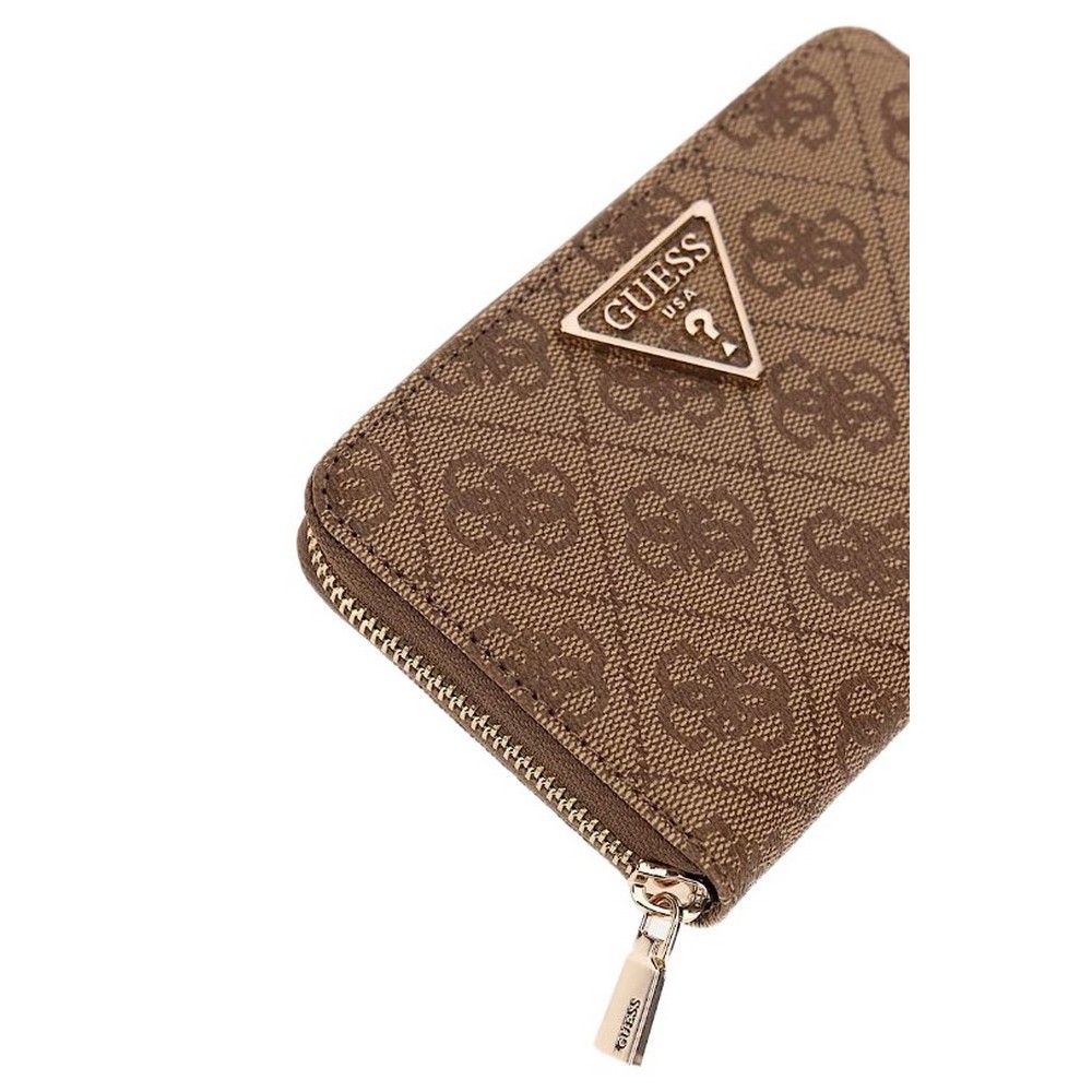 GUESS LAUREL SLG MEDIUM ZIP AROUND ΠΟΡΤΟΦΟΛΙ ΓΥΝΑΙΚΕΙΟ LATTE