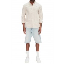 TOMMY JEANS REG LINEN BLEND LS SHIRT EXT ΠΟΥΚΑΜΙΣΟ ΑΝΔΡΙΚΟ TAN
