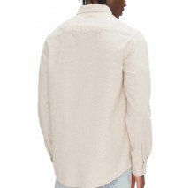 TOMMY JEANS REG LINEN BLEND LS SHIRT EXT ΠΟΥΚΑΜΙΣΟ ΑΝΔΡΙΚΟ TAN