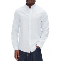 TOMMY JEANS REG LINEN BLEND LS SHIRT EXT ΠΟΥΚΑΜΙΣΟ ΑΝΔΡΙΚΟ CIEL