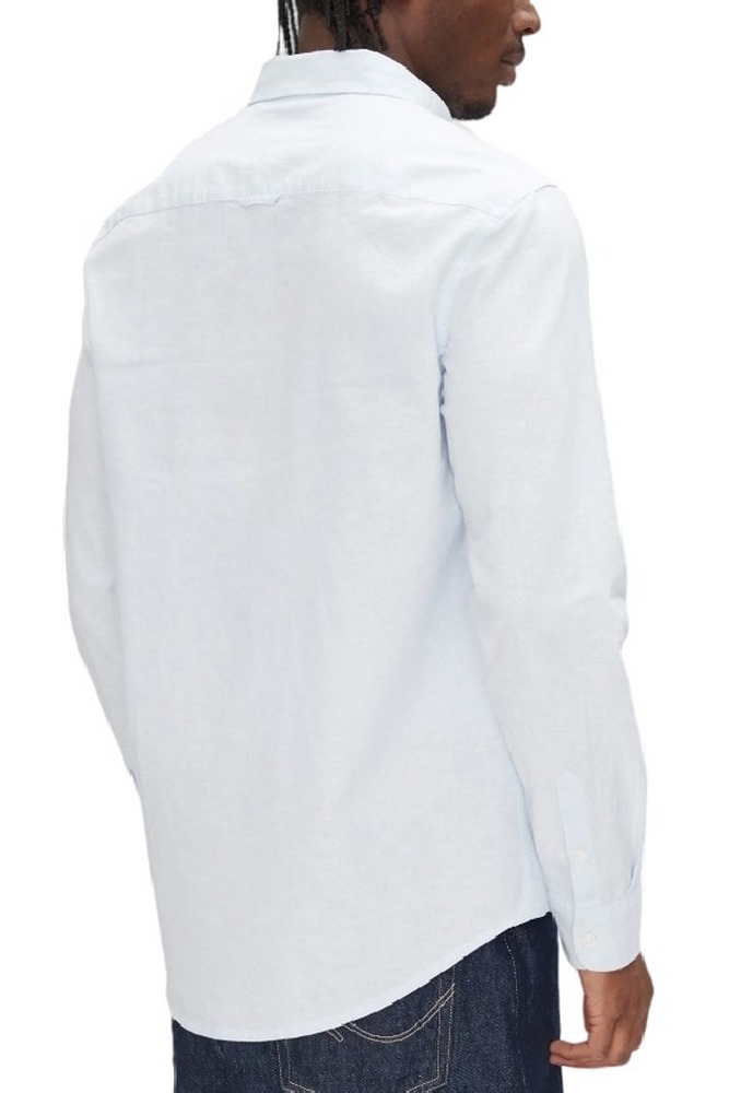 TOMMY JEANS REG LINEN BLEND LS SHIRT EXT ΠΟΥΚΑΜΙΣΟ ΑΝΔΡΙΚΟ CIEL