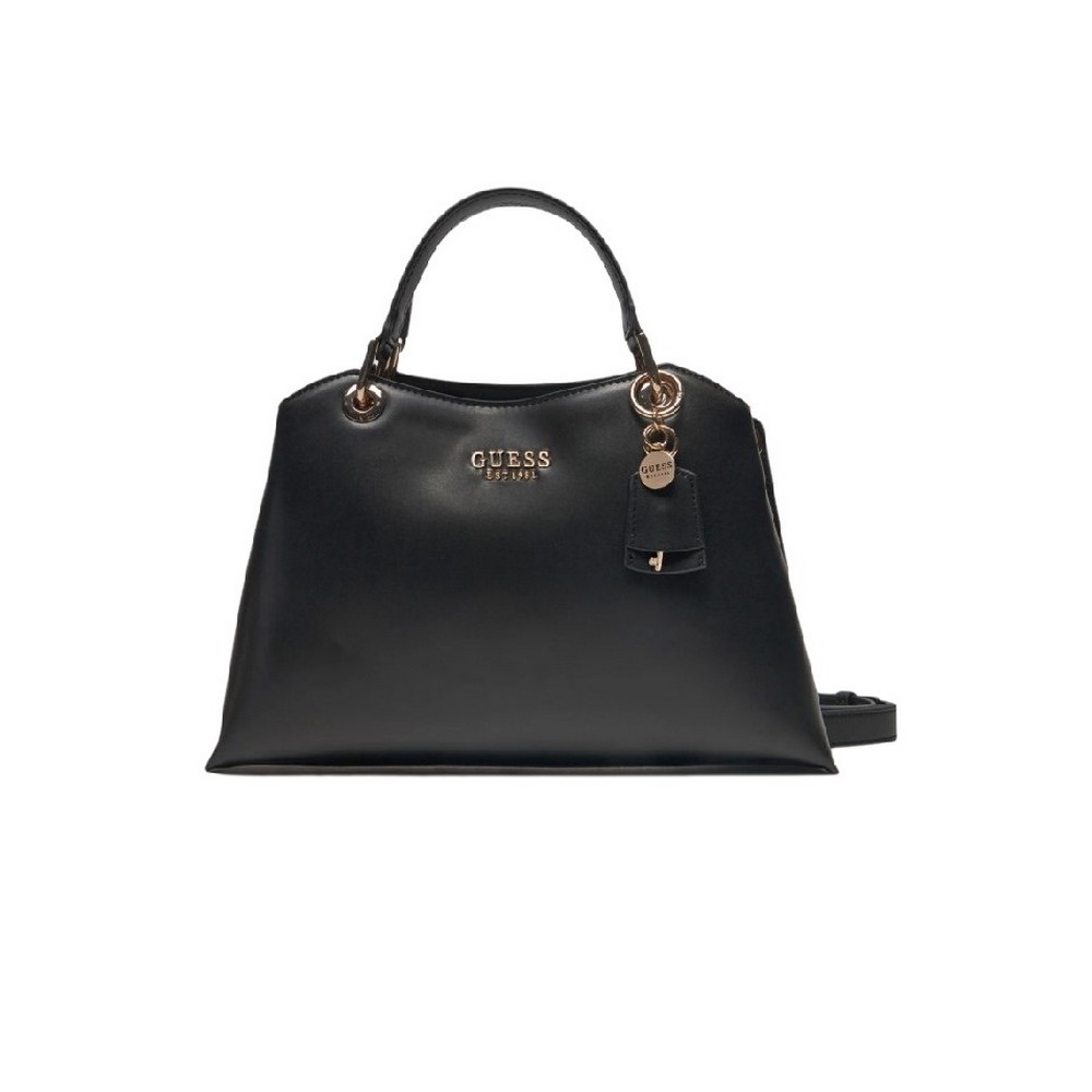 GUESS ECO EVAINE GIRLFRIEND SATCHEL ΤΣΑΝΤΑ ΓΥΝΑΙΚΕΙΑ BLACK