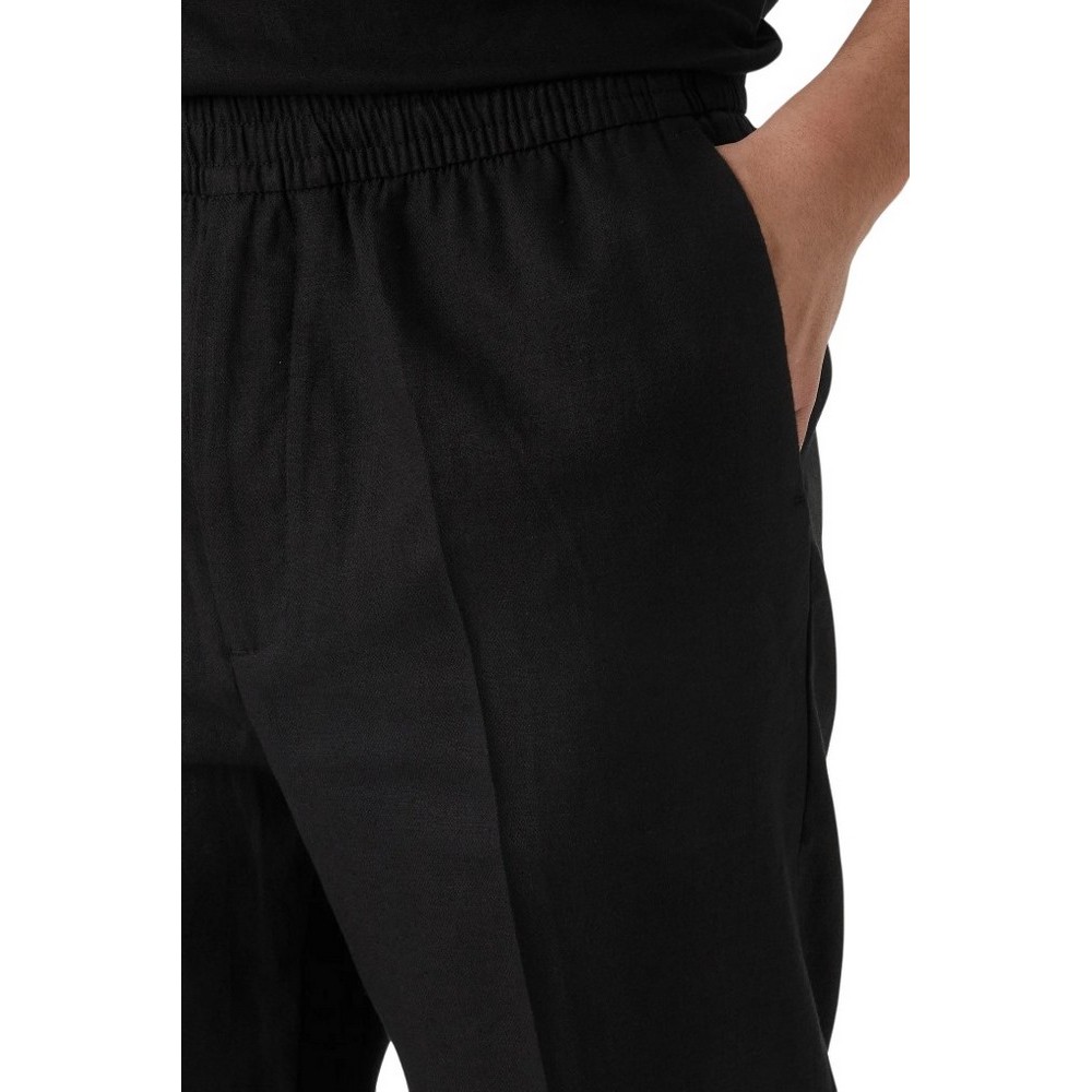 CALVIN KLEIN STRAIGHT LINEN PULL ON PANT ΠΑΝΤΕΛΟΝΙ ΑΝΔΡΙΚΟ BLACK