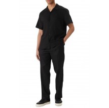 CALVIN KLEIN STRAIGHT LINEN PULL ON PANT ΠΑΝΤΕΛΟΝΙ ΑΝΔΡΙΚΟ BLACK