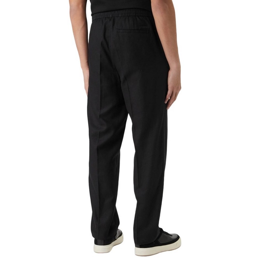 CALVIN KLEIN STRAIGHT LINEN PULL ON PANT ΠΑΝΤΕΛΟΝΙ ΑΝΔΡΙΚΟ BLACK