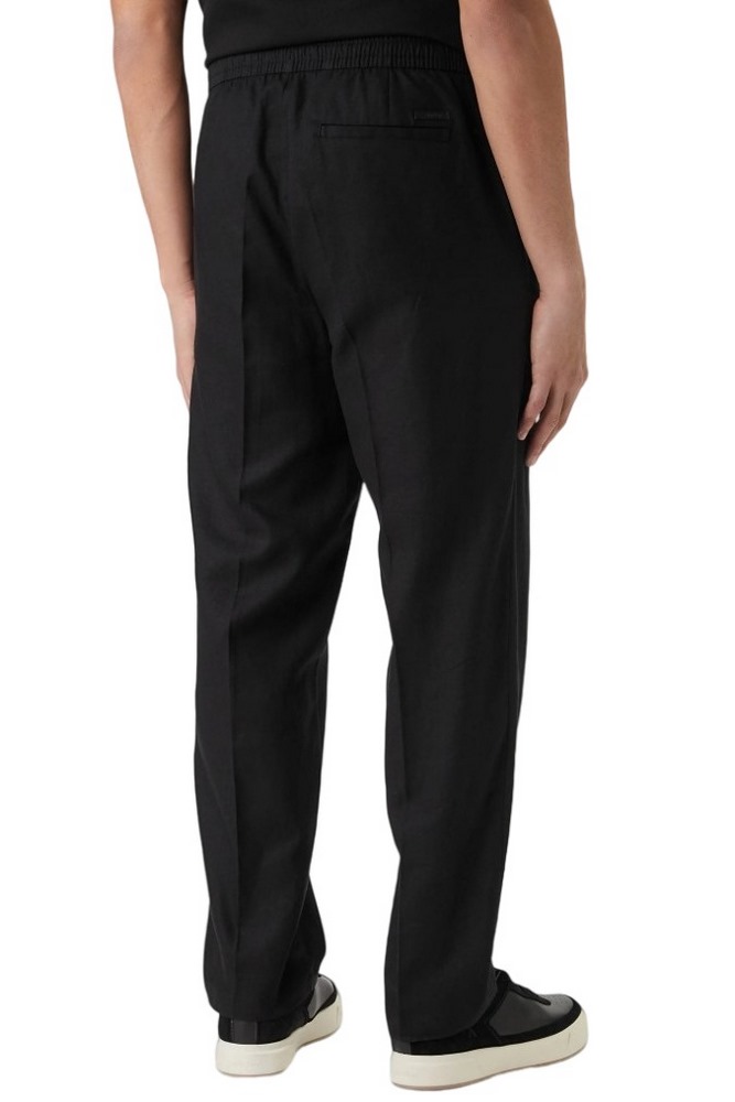 CALVIN KLEIN STRAIGHT LINEN PULL ON PANT ΠΑΝΤΕΛΟΝΙ ΑΝΔΡΙΚΟ BLACK