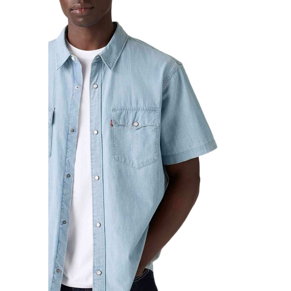 LEVIS SS RELAXED FIT WESTERN A57220008 ΠΟΥΚΑΜΙΣΟ ΑΝΔΡΙΚΟ BLUE