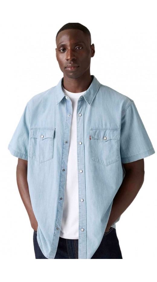 LEVIS SS RELAXED FIT WESTERN A57220008 ΠΟΥΚΑΜΙΣΟ ΑΝΔΡΙΚΟ BLUE