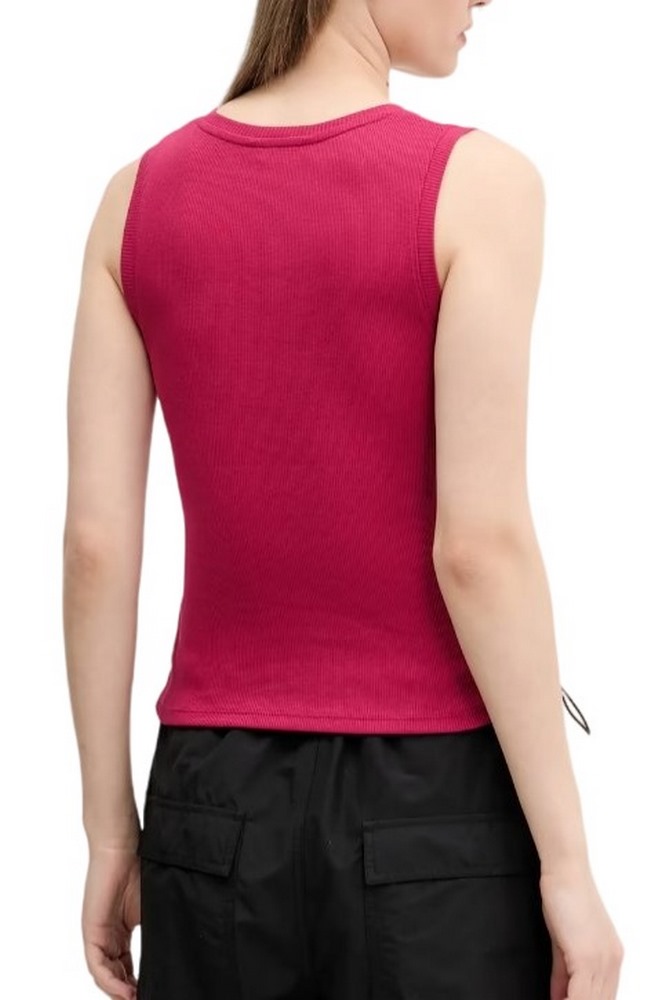 TOMMY JEANS  SLIM SCRIPT RIB TANK TOP ΤΟΠ ΓΥΝΑΙΚΕΙΟ BERRY