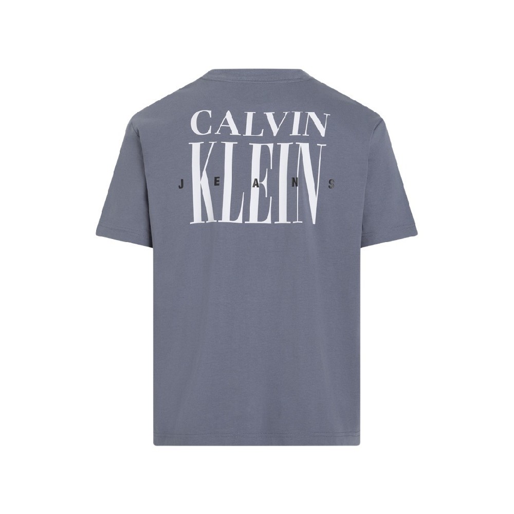 CALVIN KLEIN JEANS SERIF FONT GRAPHIC TEE T-SHIRT ΜΠΛΟΥΖΑ ΑΝΔΡΙΚΗ GREY