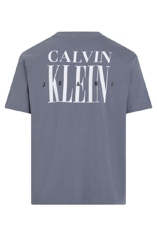 CALVIN KLEIN JEANS SERIF FONT GRAPHIC TEE T-SHIRT ΜΠΛΟΥΖΑ ΑΝΔΡΙΚΗ GREY