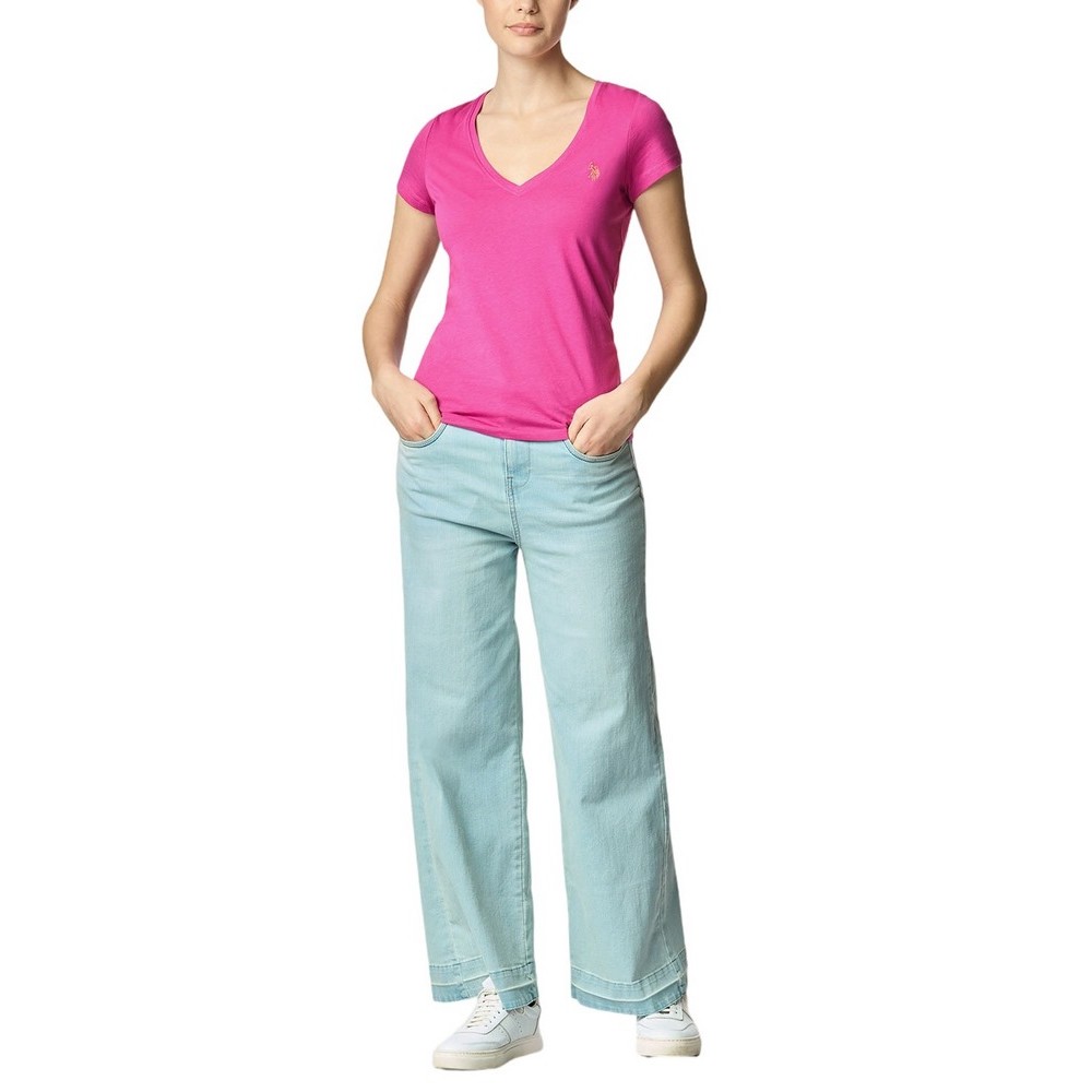 U.S.POLO ASSN BELL 000149 EH03 L.J. SHORT SLEEVES T SHIRT ΜΠΛΟΥΖΑ ΓΥΝΑΙΚΕΙΑ FUCSIA
