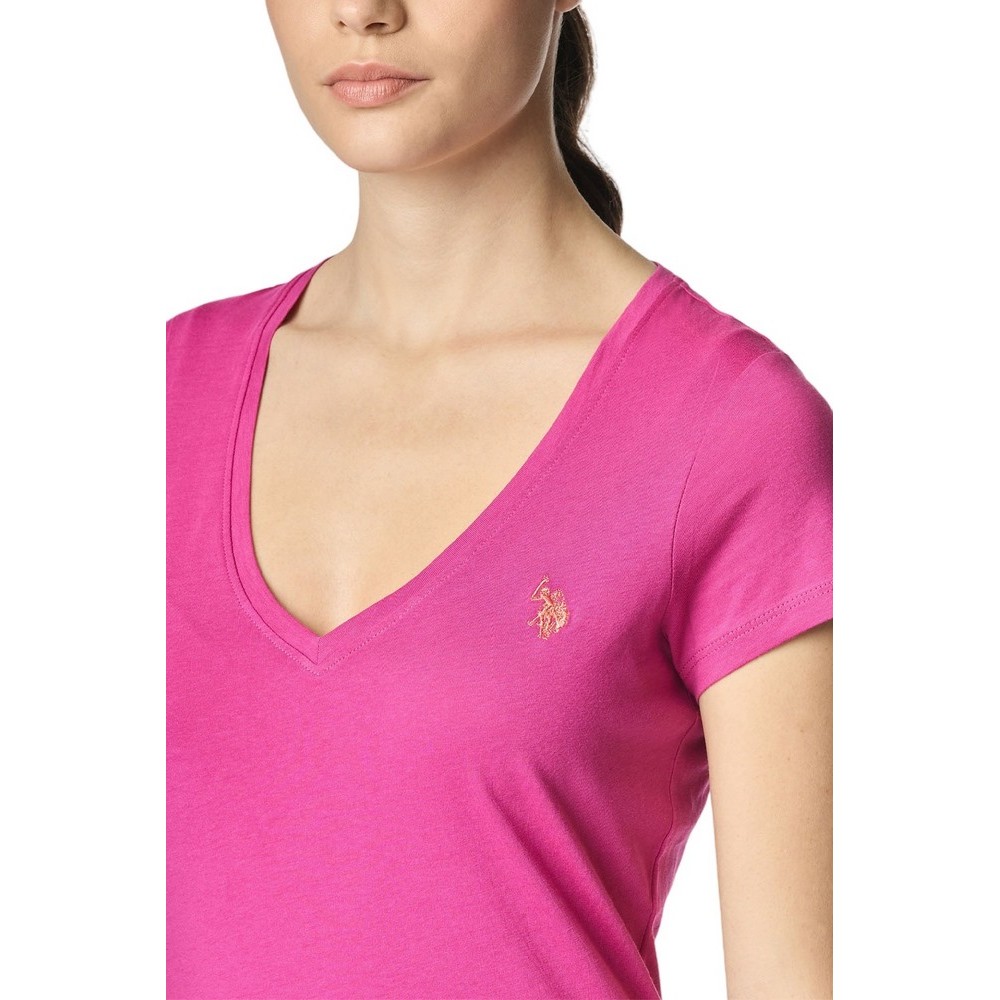 U.S.POLO ASSN BELL 000149 EH03 L.J. SHORT SLEEVES T SHIRT ΜΠΛΟΥΖΑ ΓΥΝΑΙΚΕΙΑ FUCSIA