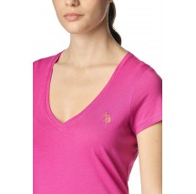 U.S.POLO ASSN BELL 000149 EH03 L.J. SHORT SLEEVES T SHIRT ΜΠΛΟΥΖΑ ΓΥΝΑΙΚΕΙΑ FUCSIA