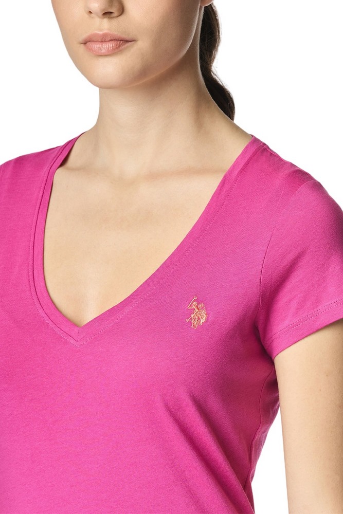 U.S.POLO ASSN BELL 000149 EH03 L.J. SHORT SLEEVES T SHIRT ΜΠΛΟΥΖΑ ΓΥΝΑΙΚΕΙΑ FUCSIA