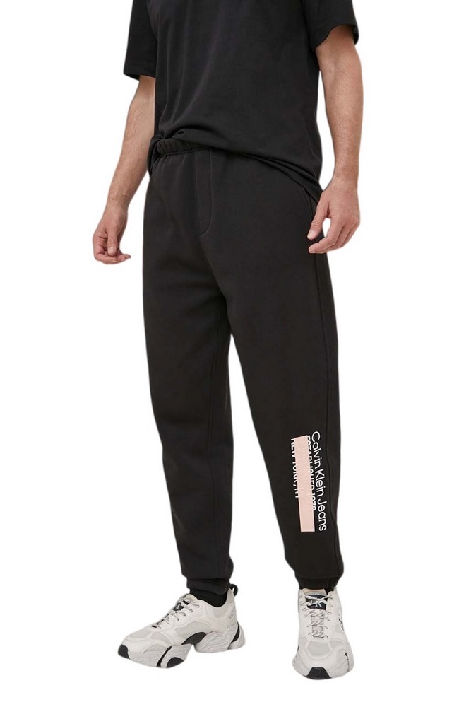 CALVIN KLEIN JEANS LAYERED ADDRESS HWK PANT ΠΑΝΤΕΛΟΝΙ ΦΟΡΜΑΣ ΑΝΔΡΙΚΟ BLACK