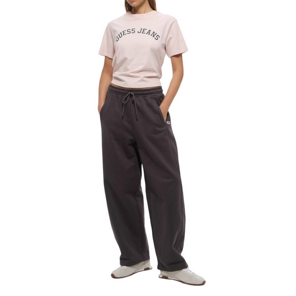 GUESS JEANS SS CN BOXY COLLEGIATE TEE ΜΠΛΟΥΖΑ ΓΥΝΑΙΚΕΙΑ PINK