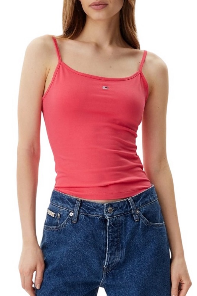 TOMMY JEANS ESSENTIAL STRAP TOP EXT ΤΟΠ ΓΥΝΑΙΚΕΙΟ CORAL