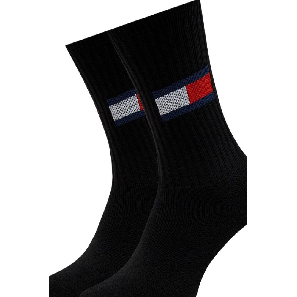 TOMMY JEANS UNI SOCK 2P FLAG ΚΑΛΤΣΕΣ ΑΝΔΡΙΚΕΣ BLACK