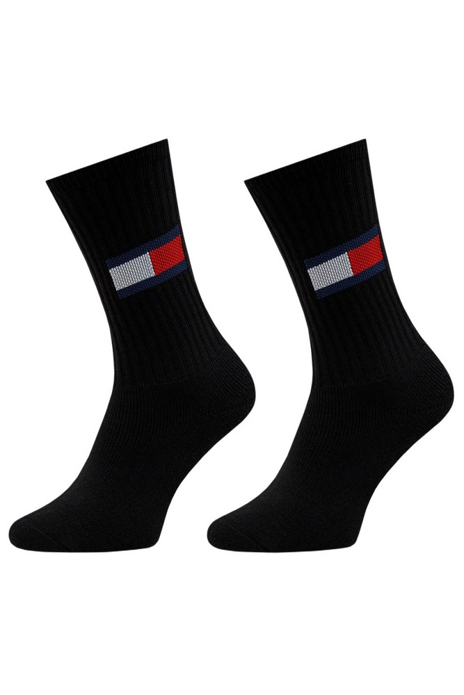 TOMMY JEANS UNI SOCK 2P FLAG ΚΑΛΤΣΕΣ ΑΝΔΡΙΚΕΣ BLACK
