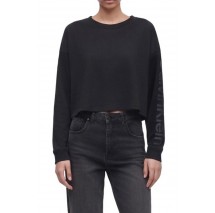 CALVIN KLEIN PERFORMANCE BOXY CROP TEE GRAPHIC ΜΠΛΟΥΖΑ ΜΑΚΡΥΜΑΝΙΚΗ ΓΥΝΑΙΚΕΙΑ BLACK