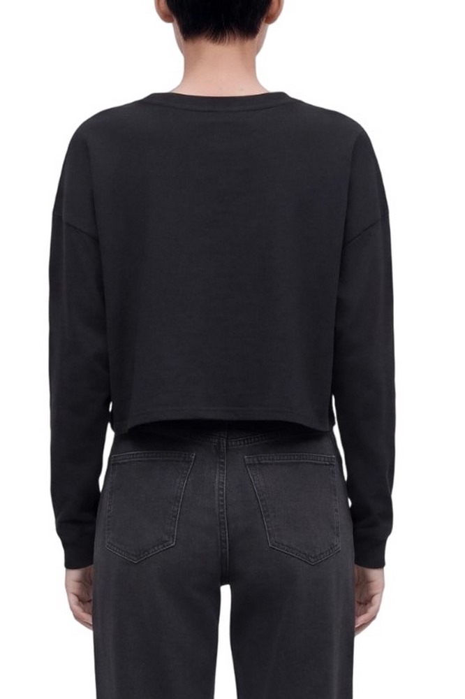 CALVIN KLEIN PERFORMANCE BOXY CROP TEE GRAPHIC ΜΠΛΟΥΖΑ ΜΑΚΡΥΜΑΝΙΚΗ ΓΥΝΑΙΚΕΙΑ BLACK