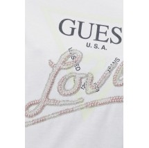 GUESS LOVE TRIANGLE TEE T-SHIRT ΜΠΛΟΥΖΑ ΓΥΝΑΙΚΕΙΑ WHITE