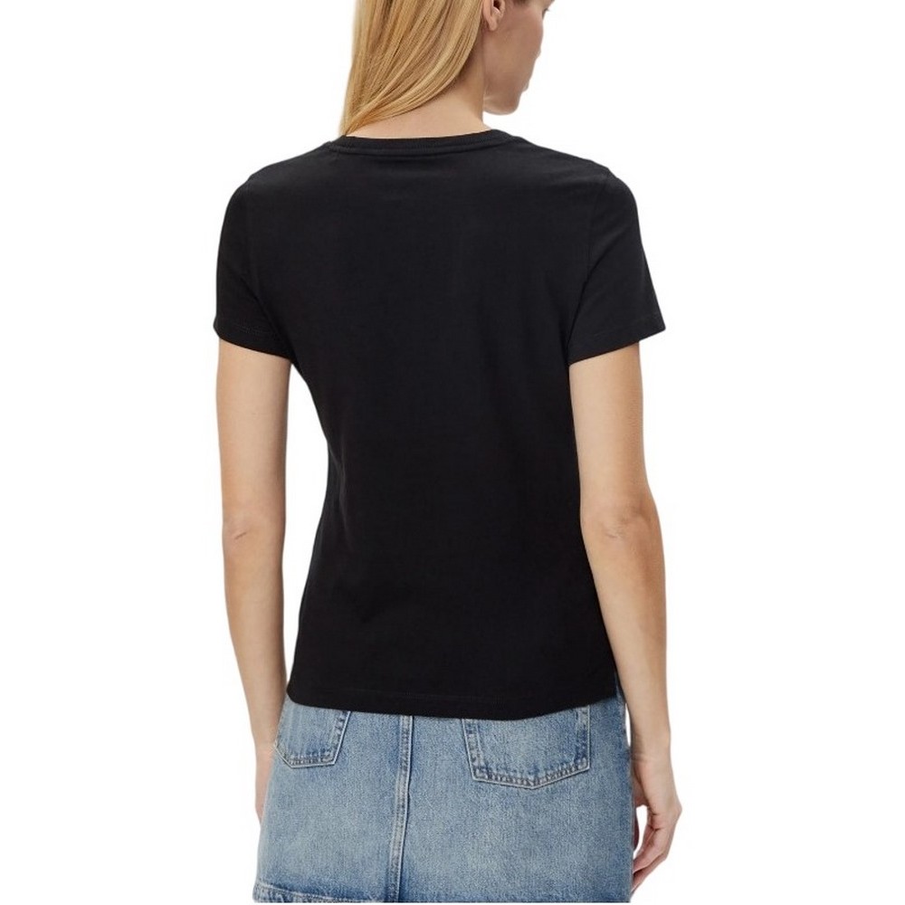 GUESS LOVE TRIANGLE TEE T-SHIRT ΜΠΛΟΥΖΑ ΓΥΝΑΙΚΕΙΑ BLACK