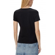 GUESS LOVE TRIANGLE TEE T-SHIRT ΜΠΛΟΥΖΑ ΓΥΝΑΙΚΕΙΑ BLACK