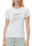 GUESS LOVE TRIANGLE TEE T-SHIRT ΜΠΛΟΥΖΑ ΓΥΝΑΙΚΕΙΑ WHITE