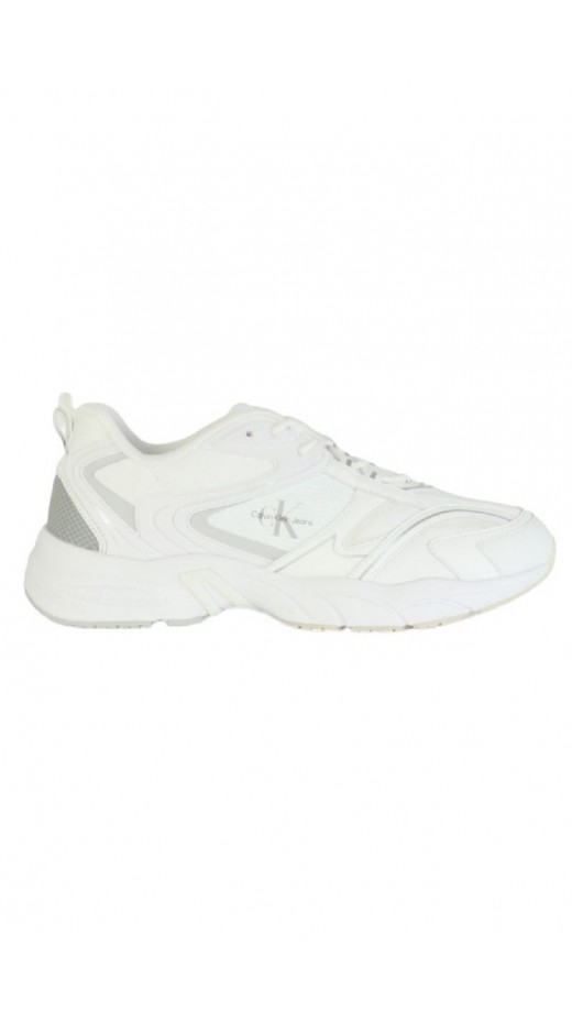 CALVIN KLEIN JEANS RETRO TENNIS LOW LACEUP MTL ΠΑΠΟΥΤΣΙ ΑΝΔΡΙΚΟ WHITE