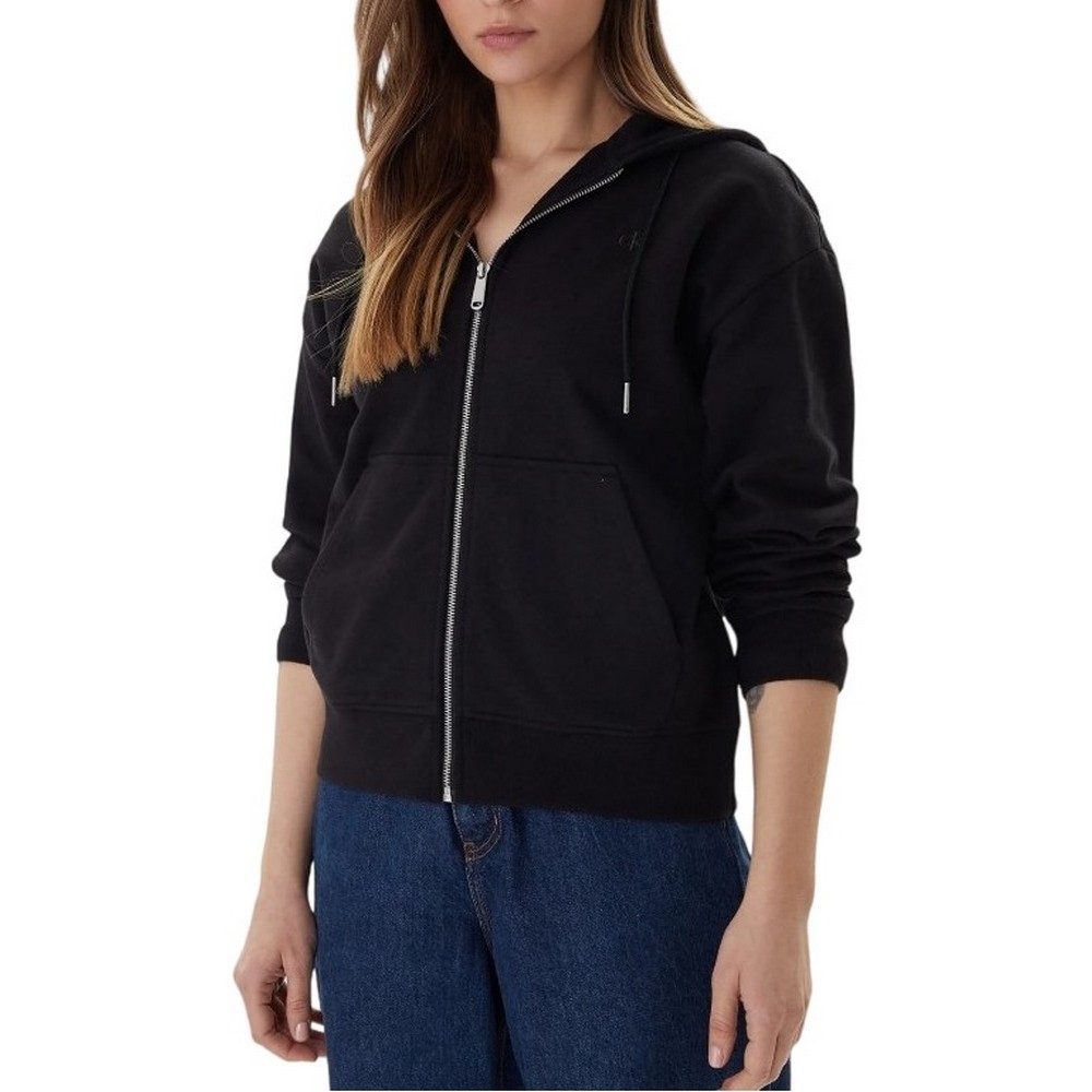 CALVIN KLEIN JEANS ARCHV LG FRNCH TRRY ΖΑΚΕΤΑ ΦΟΥΤΕΡ ΓΥΝΑΙΚΕΙΑ BLACK