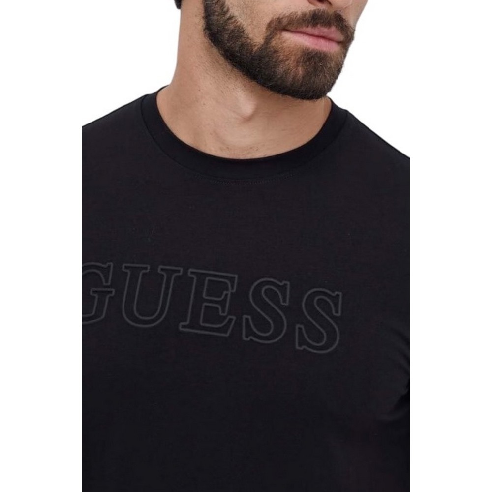GUESS ALPHY T-SHIRT ΜΠΛΟΥΖΑ ΑΝΔΡΙΚΗ BLACK