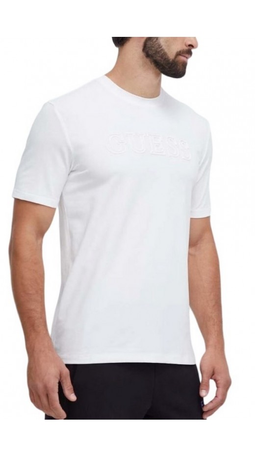 GUESS ALPHY T-SHIRT ΜΠΛΟΥΖΑ ΑΝΔΡΙΚΗ OFF WHITE