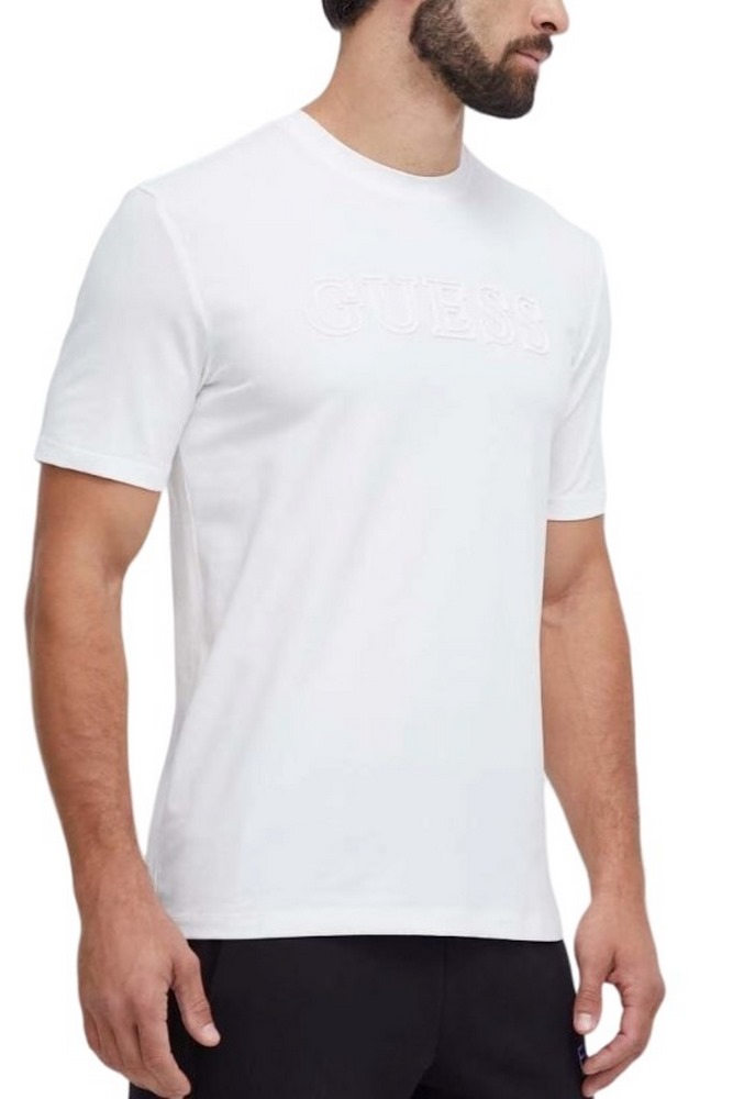 GUESS ALPHY T-SHIRT ΜΠΛΟΥΖΑ ΑΝΔΡΙΚΗ WHITE
