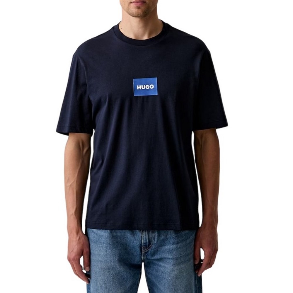 HUGO BOSS NAYONIX JERSEY T-SHIRT ΜΠΛΟΥΖΑ ΑΝΔΡΙΚΗ NAVY